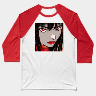 red asian woman in steampunk ecopop classy style art Baseball T-Shirt